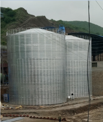 宝塔粮食钢板仓的安装全过程不用热焊接